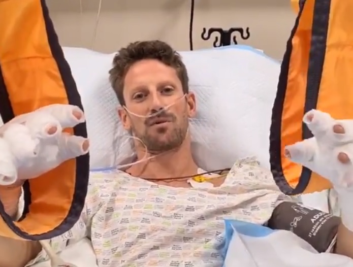 Imagini Tulbur Toare Din Spital Cu Romain Grosjean Dup Groaznicul