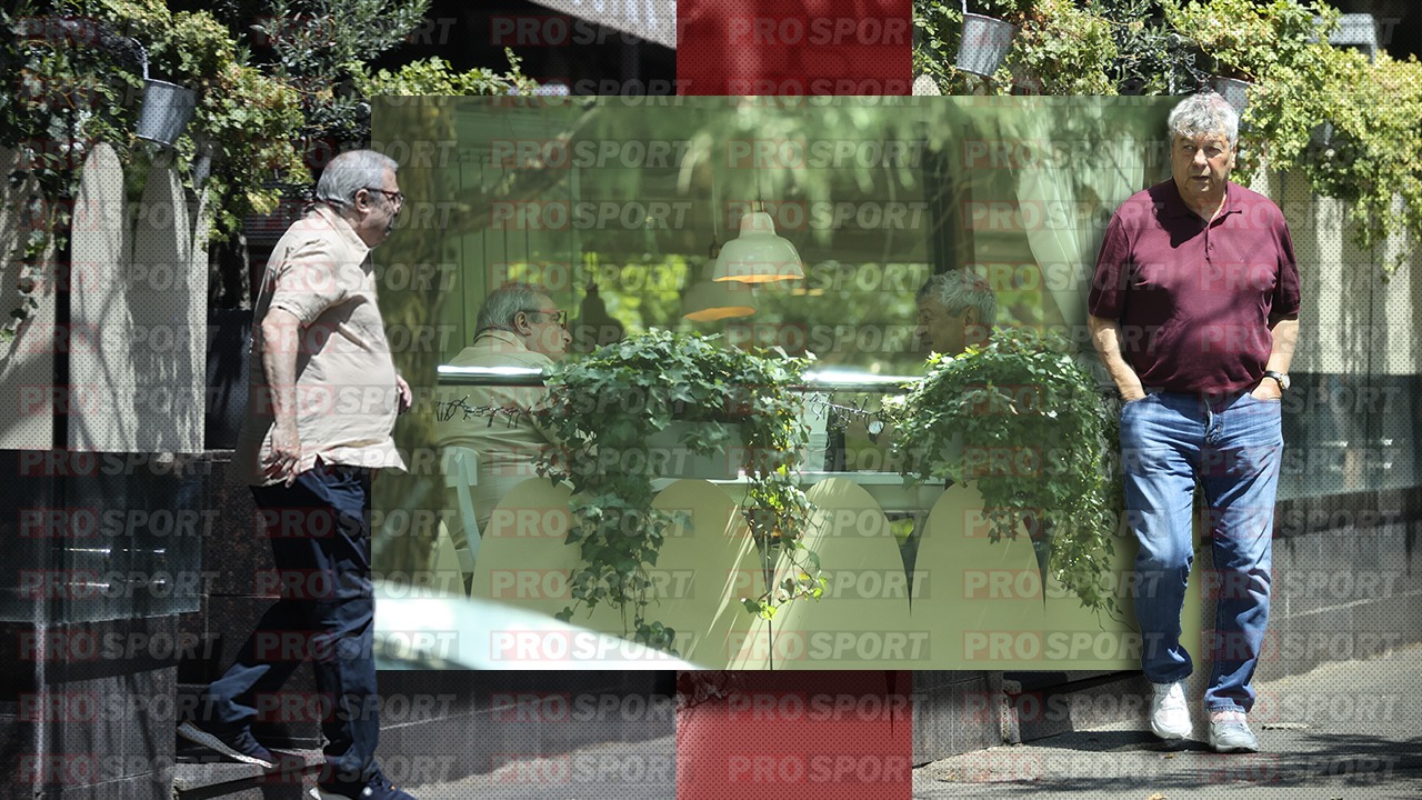 Mircea Lucescu and Mihai Stoichiță negotiated at a restaurant in Bucharest.  PHOTO SOURCE: PROSPORT