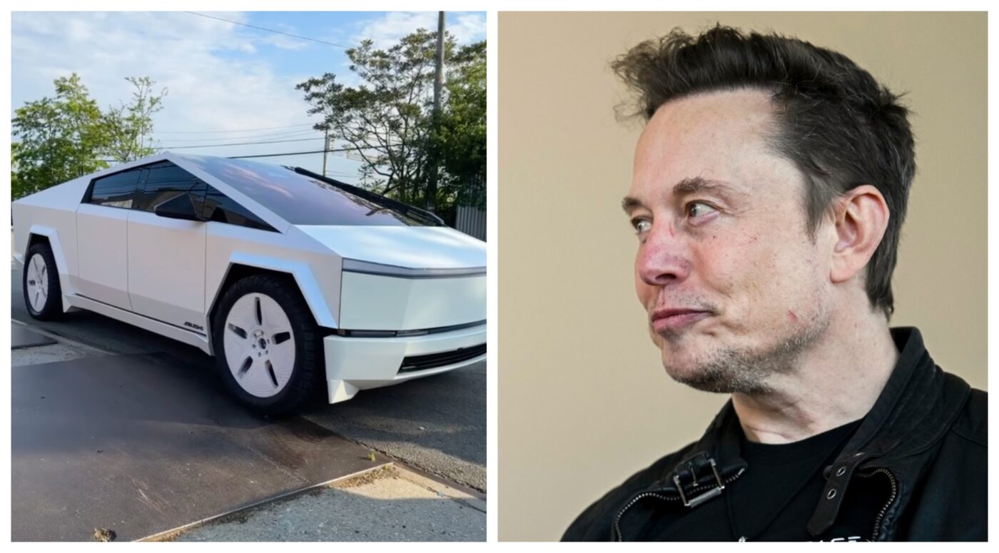 Reacția lui Elon Musk după ce a văzut cum arată un Cybertruck colantat în alb de către un fotbalist